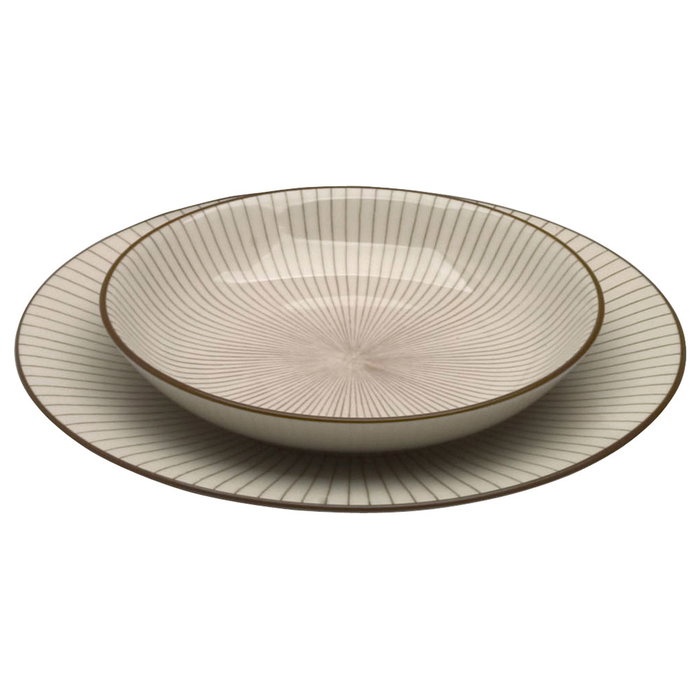 Avet Plato Hondo 21 cm - Pack de 6 Unidades - Colección Radial - Stoneware